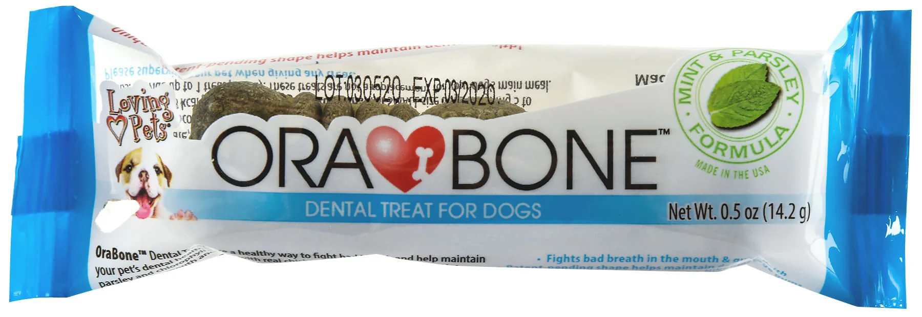 Ora-Bone Dental Treats for Dogs – Fresh Breath, Plaque & Tartar Control, USA Made - Image 1