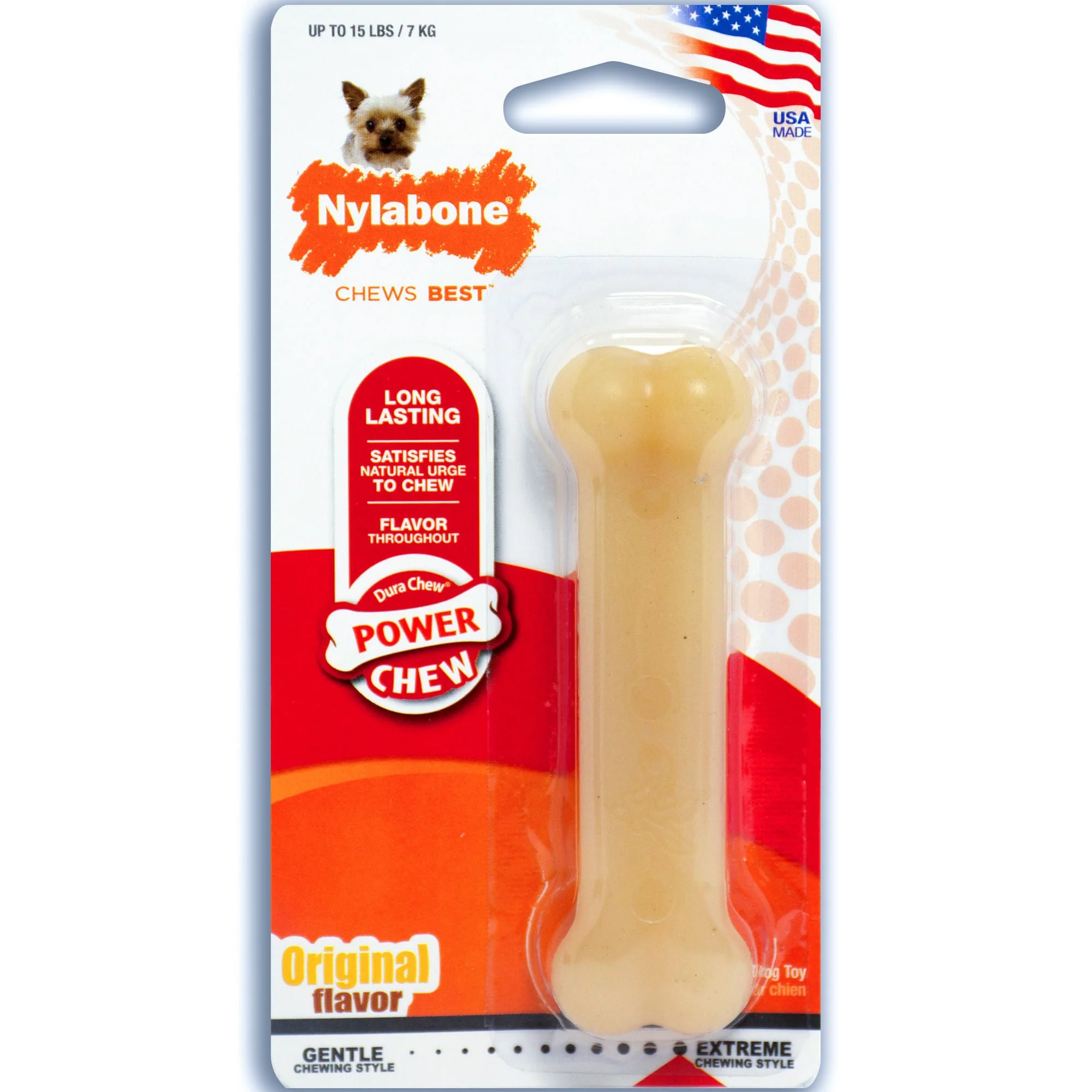 Nylabone Original Bone Dura Chew Power Chew Dog Toy - Image 1