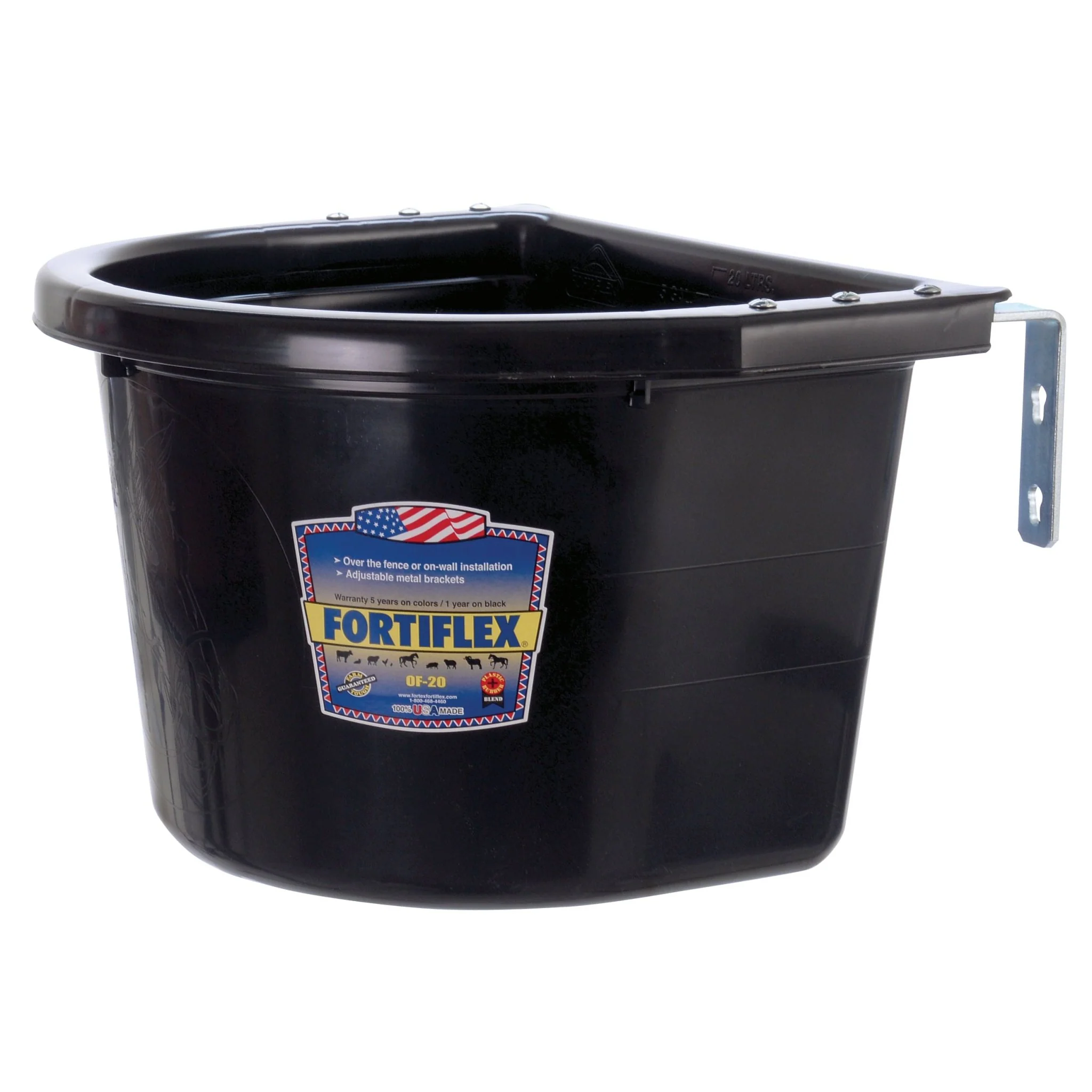 Over-The-Fence Bucket for Horse & Livestock Feeding, 5 Gallon - Image 1