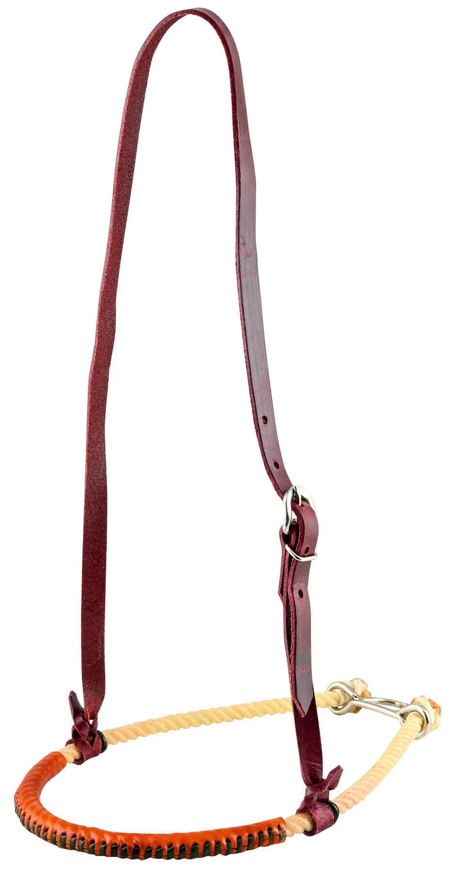 Oxbow Leather Covered Single Rope Noseband for Horses - Image 1
