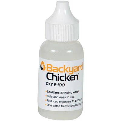 Backyard Chicken Oxy E-100 Drinking Water Additive, treats 90 gallons