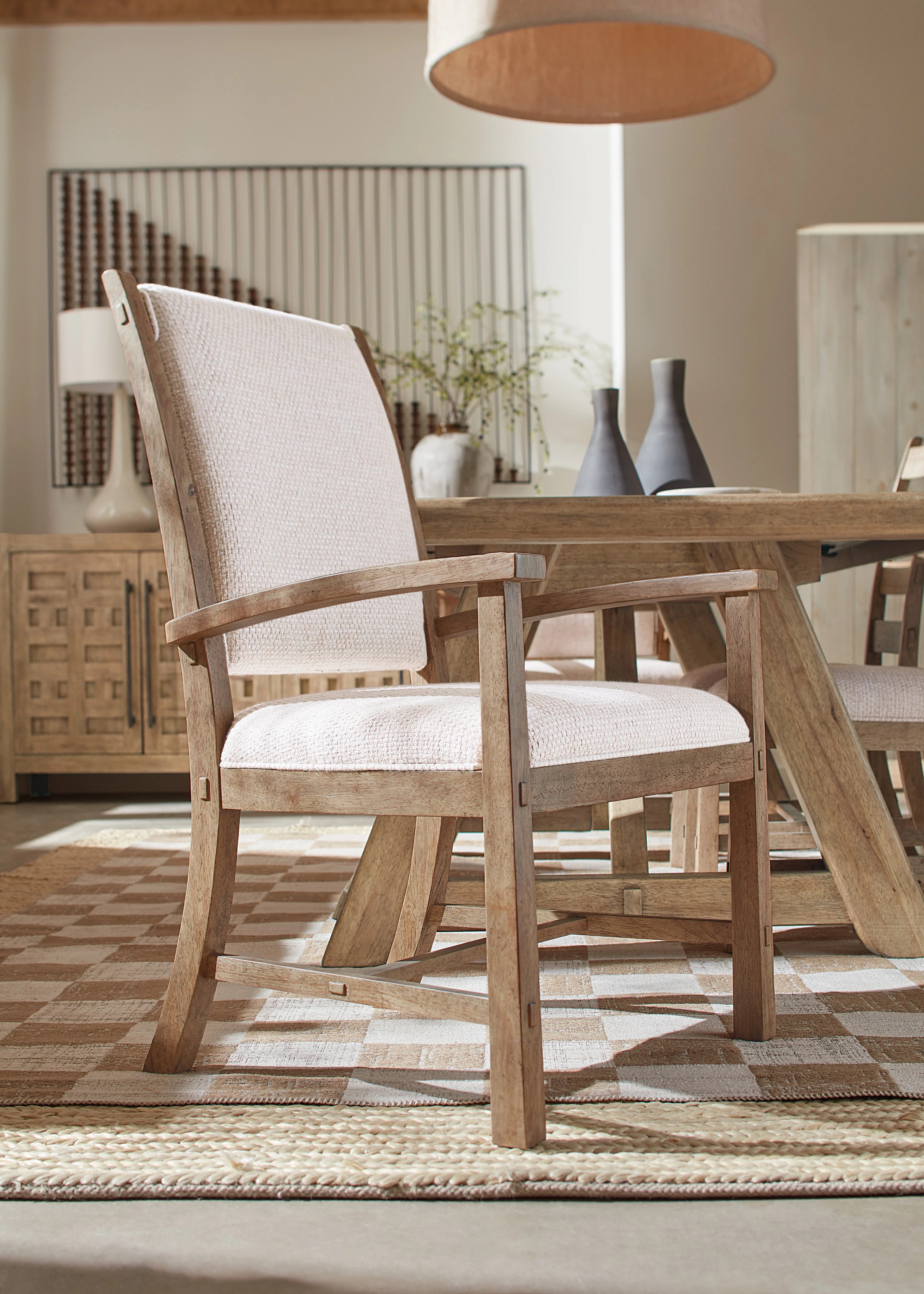 Vineyard Row Post Back Upholstered Arm Chair - Image 2