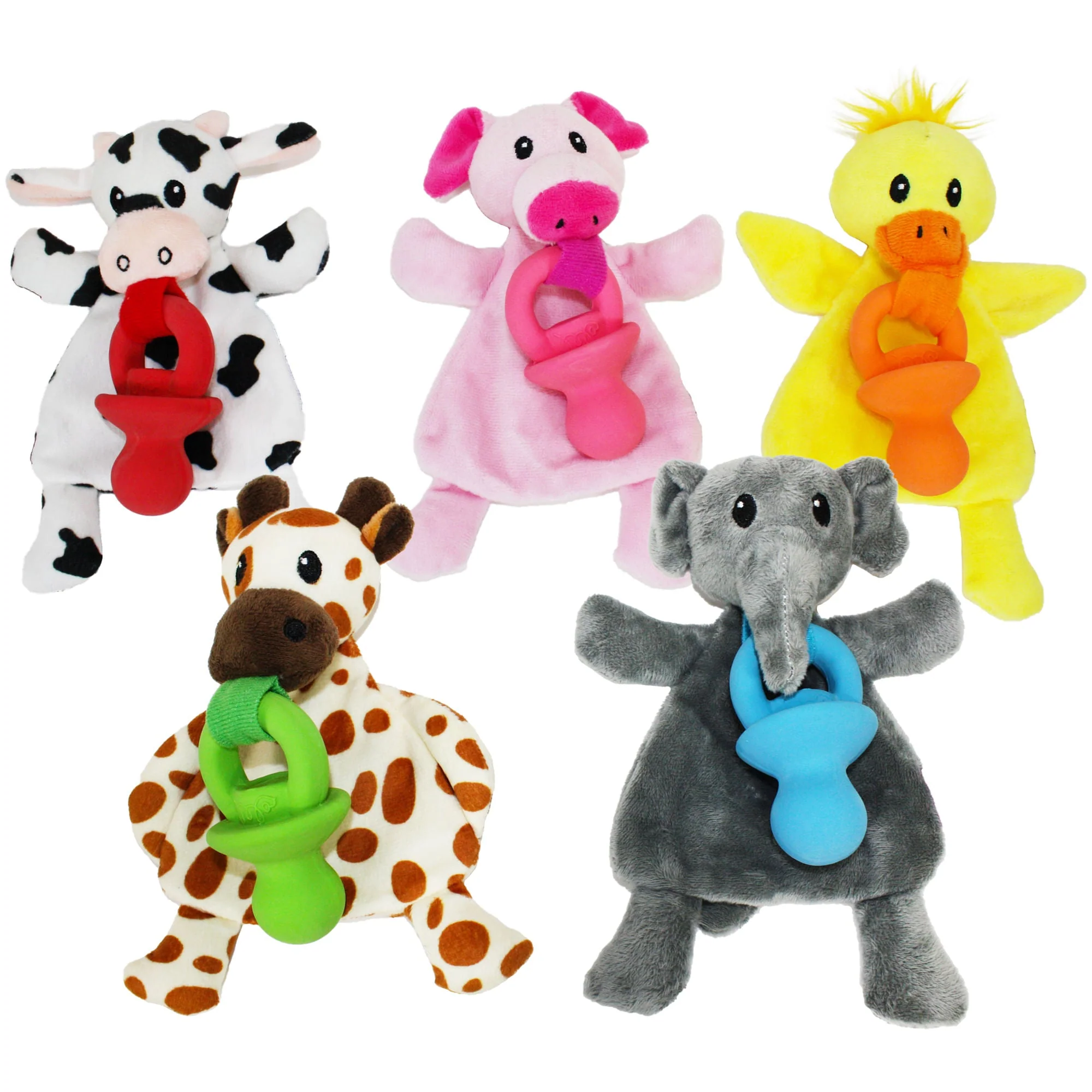 Pacifier Pal Dog Toy, 8", Assorted - Image 1