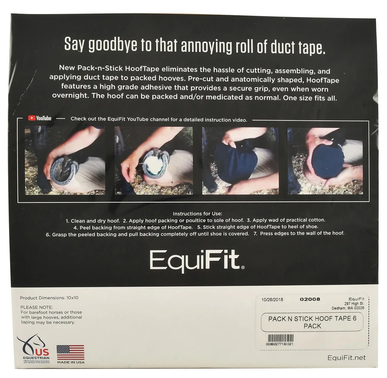 Pack-N-Stick Hoof Tape, 6 pack - Image 3