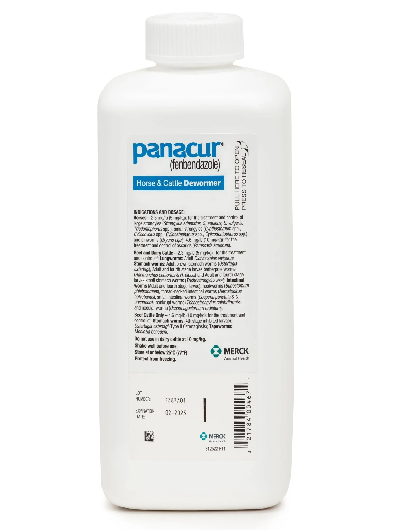 Rx Panacur 10% Suspension Dewormer for Horses & Cattle - Image 2