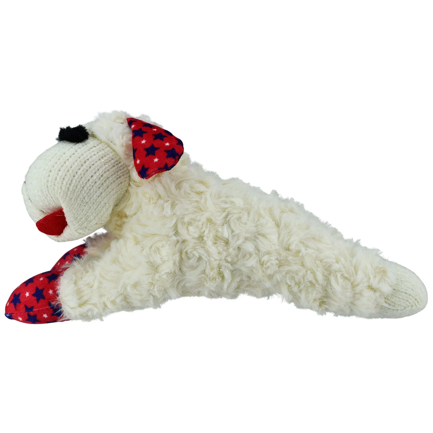 Patriotic Lamb Chop Plush Dog Toy, 10.5" - Image 1
