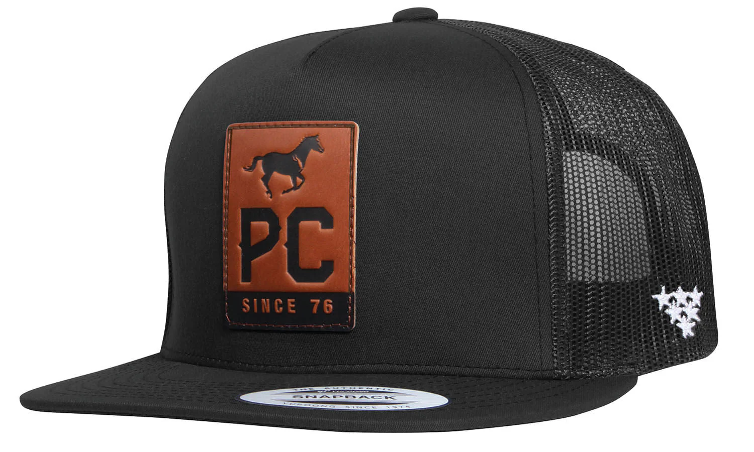 PC Flat Trucker Hat, Black - Image 1