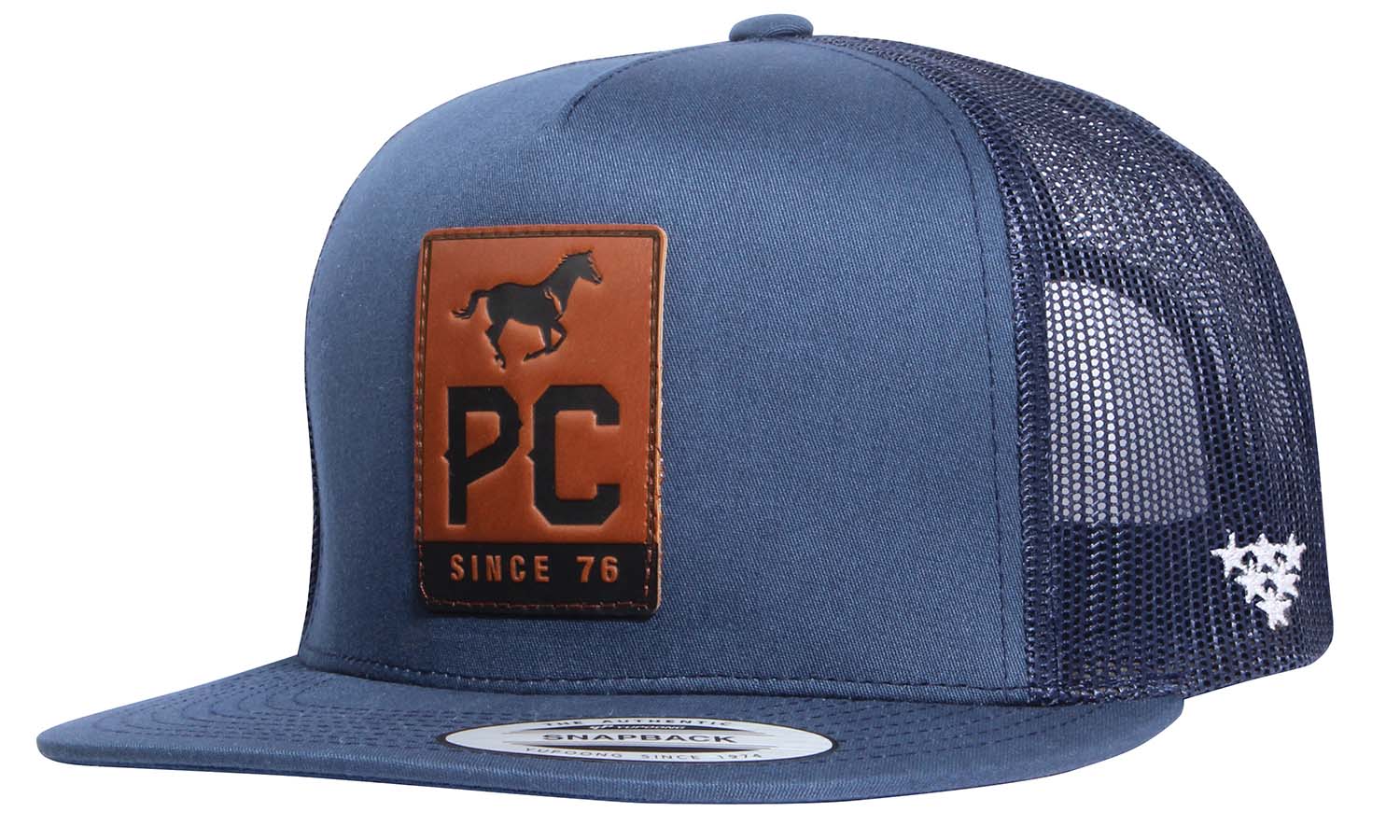 PC Flat Trucker Hat, Navy - Image 1