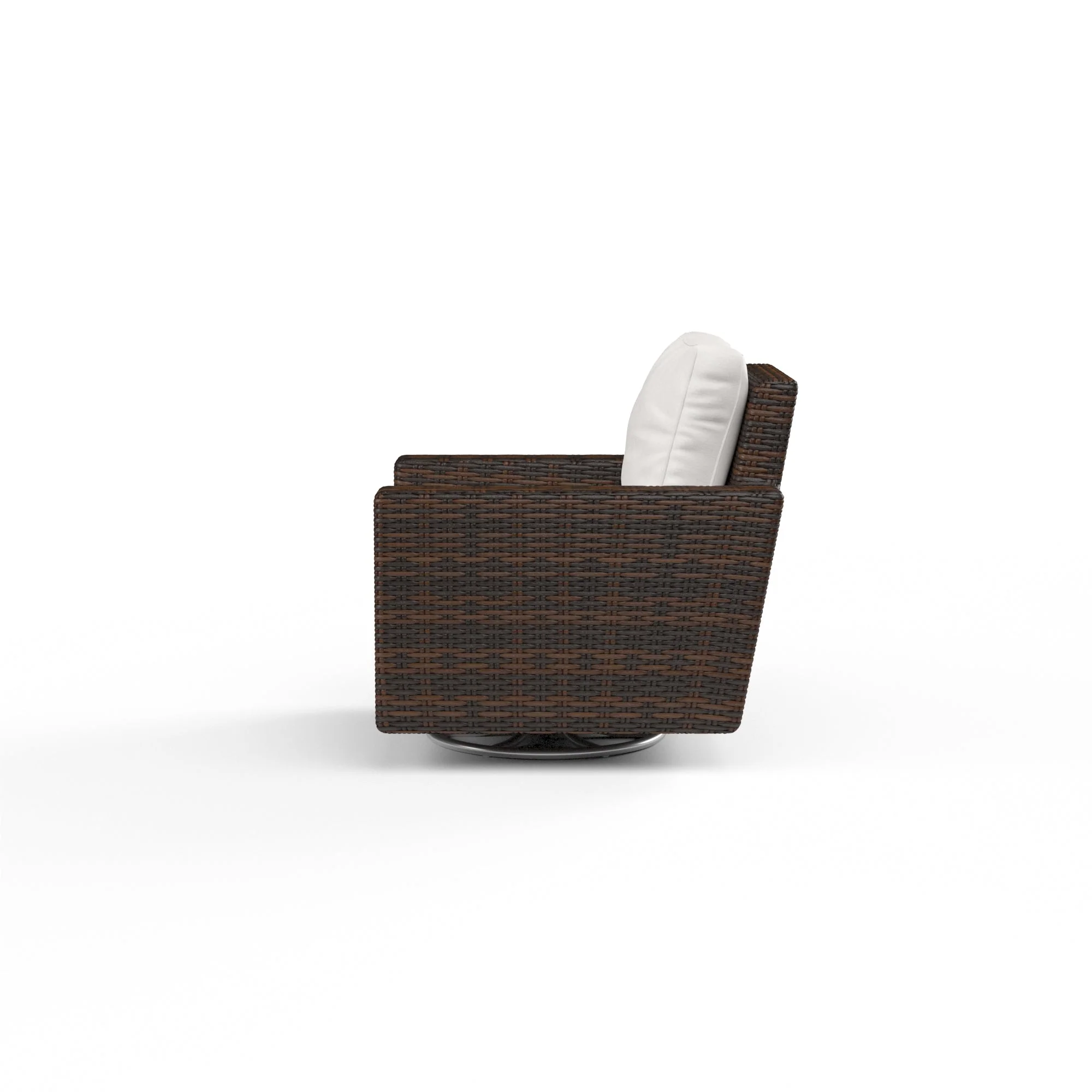 Montecito Swivel Rocker Club Chair in Canvas Flax w/ Self Welt - Image 3