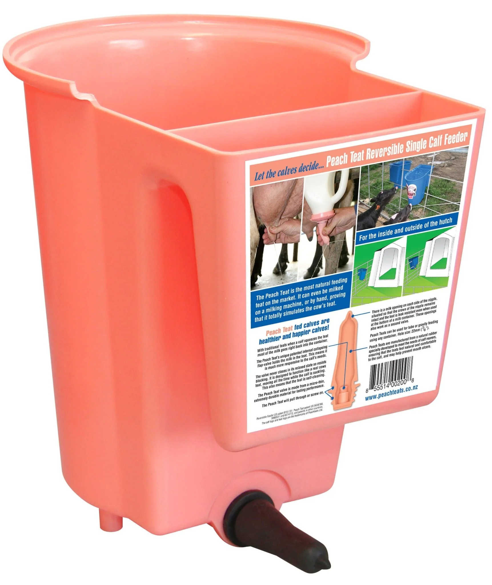 PeachTeats Reversible Bucket Feeder, 6 qt - Image 2