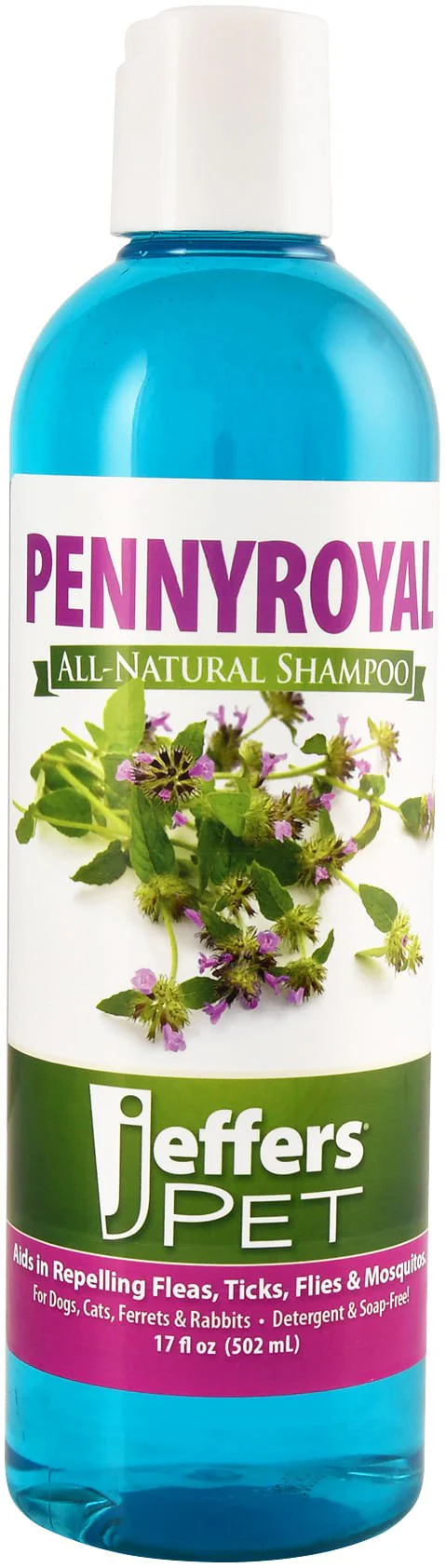 Jeffers Natural Flea & Tick Pennyroyal Dog Shampoo - Aids in Repelling Fleas, Ticks, Flies & Mosquitos - Image 1