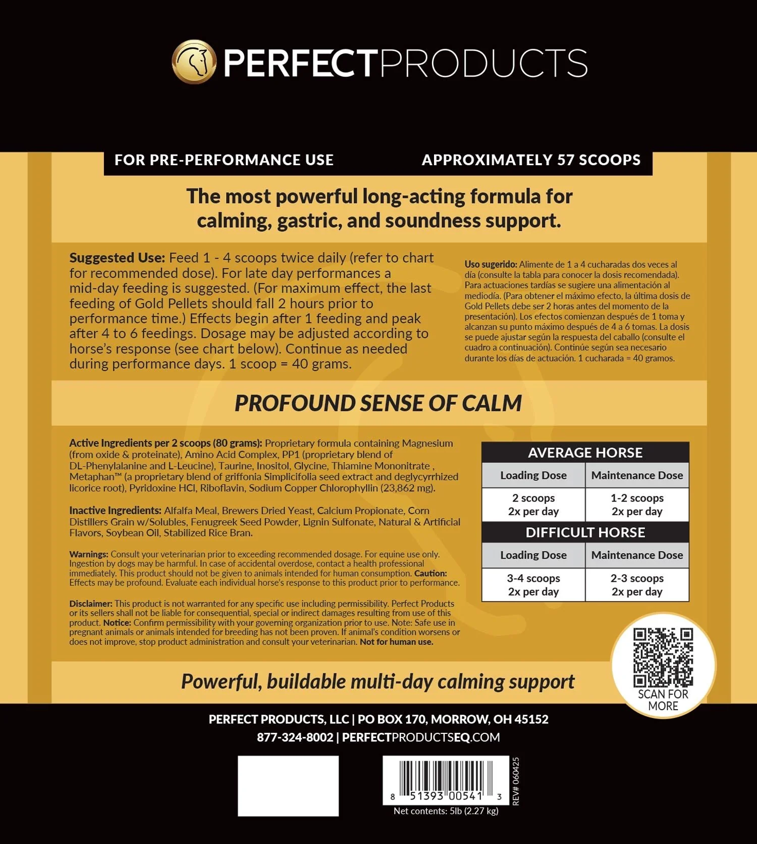 Perfect Prep EQ Gold Complete Show Safe Calming Pellets for Horses - Image 2