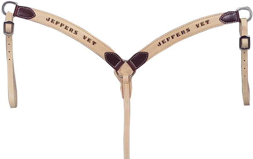 Personalized Leather Breast Collar - Image 1
