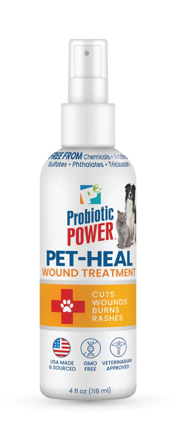 Pet-Heal Probiotic Wound Treatment Spray – Natural, Organic, Anti-Inflammatory Healing for Dogs & Cats, Veterinarian Approved, 4 oz - Image 1
