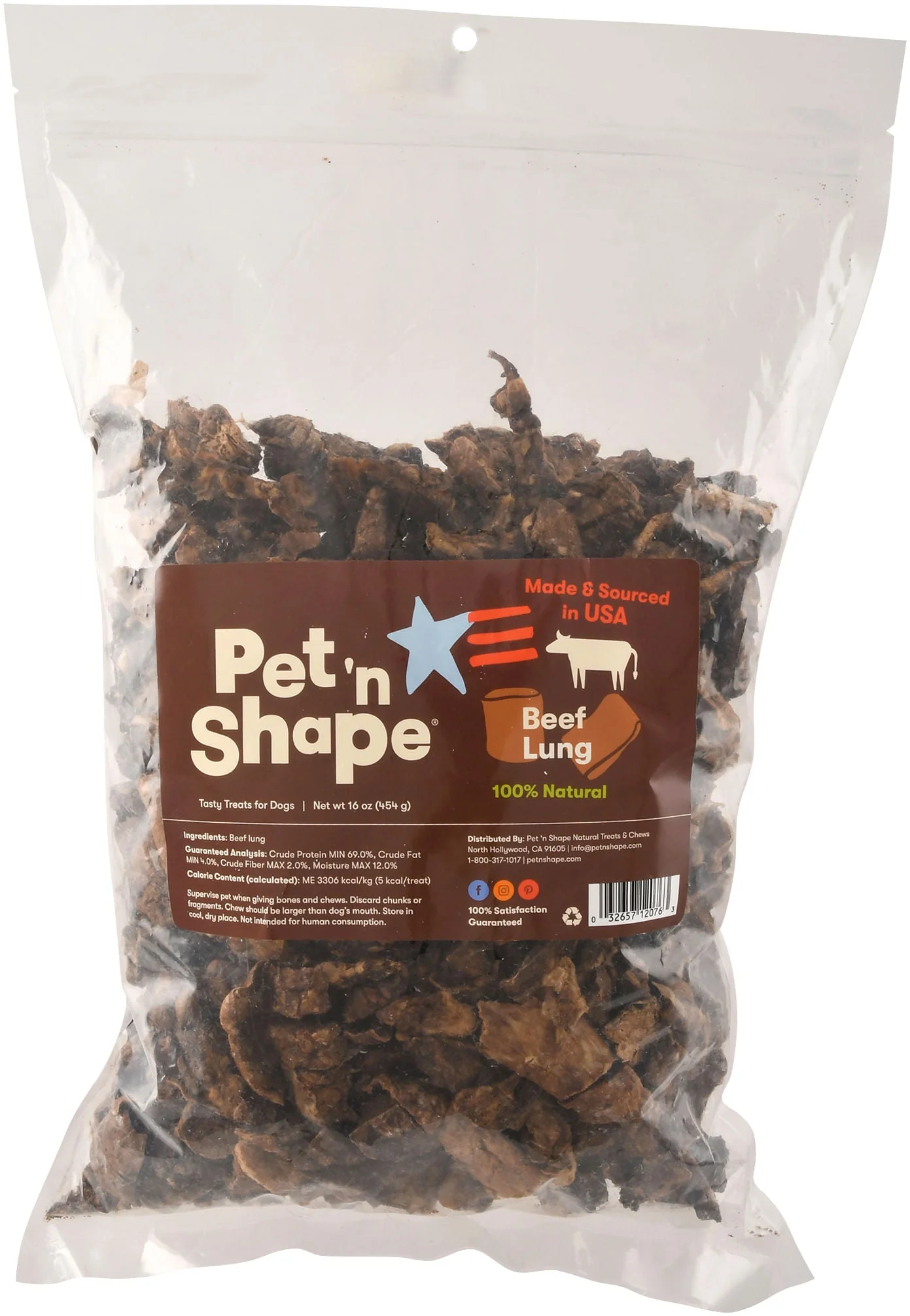 Pet 'n Shape Roasted Beef Lung Treats - Image 1