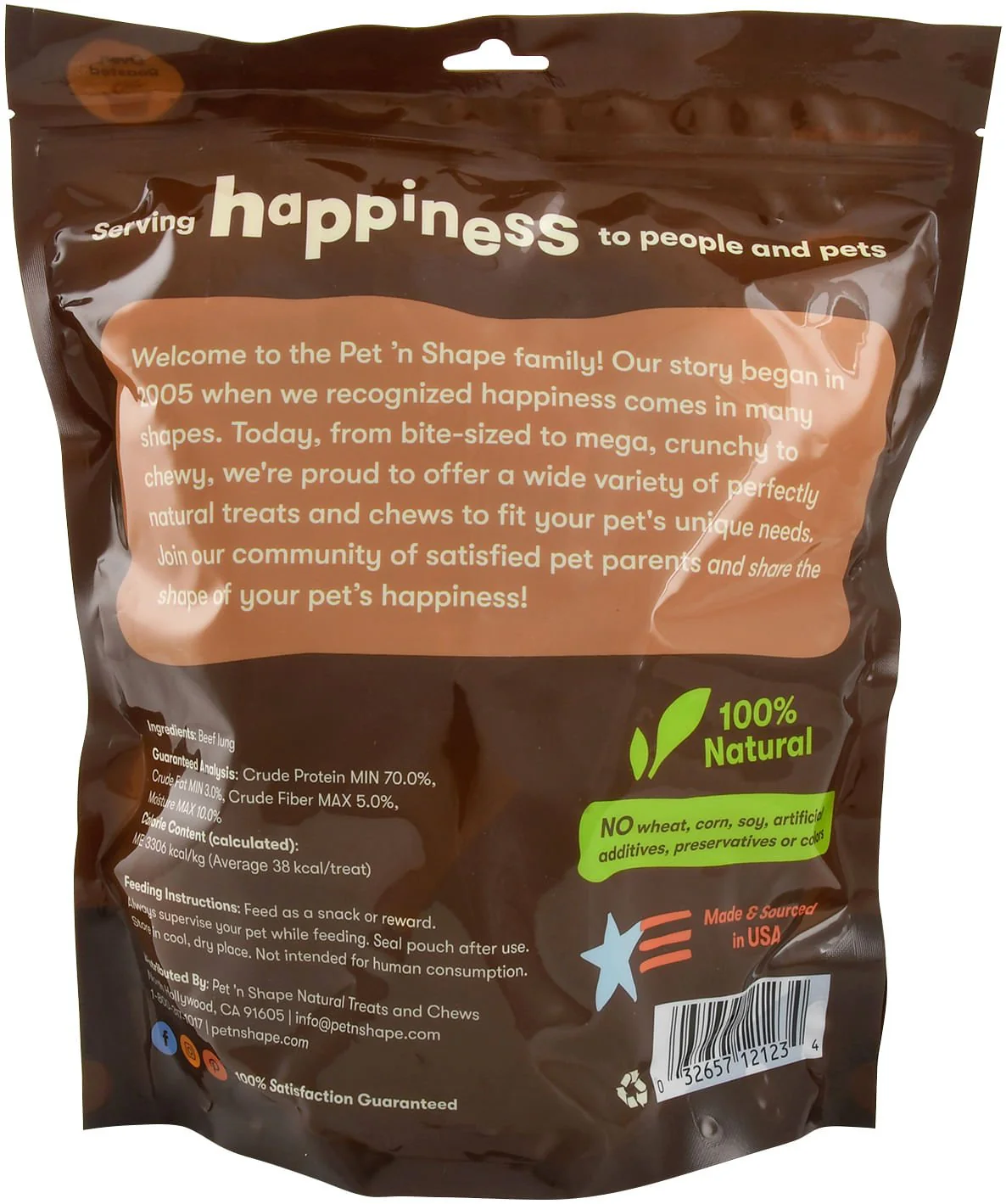 Pet 'n Shape Roasted Beef Lung Treats - Image 3