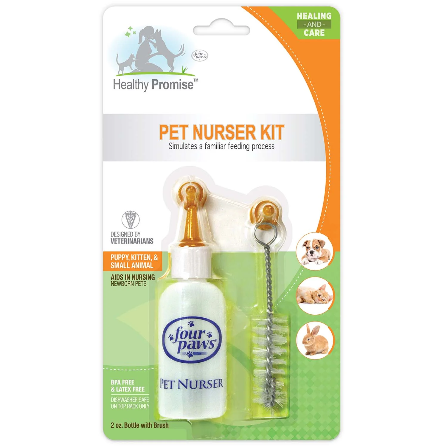 Pet Nursing Kit, Bottle and Brush, 2 oz - Image 1