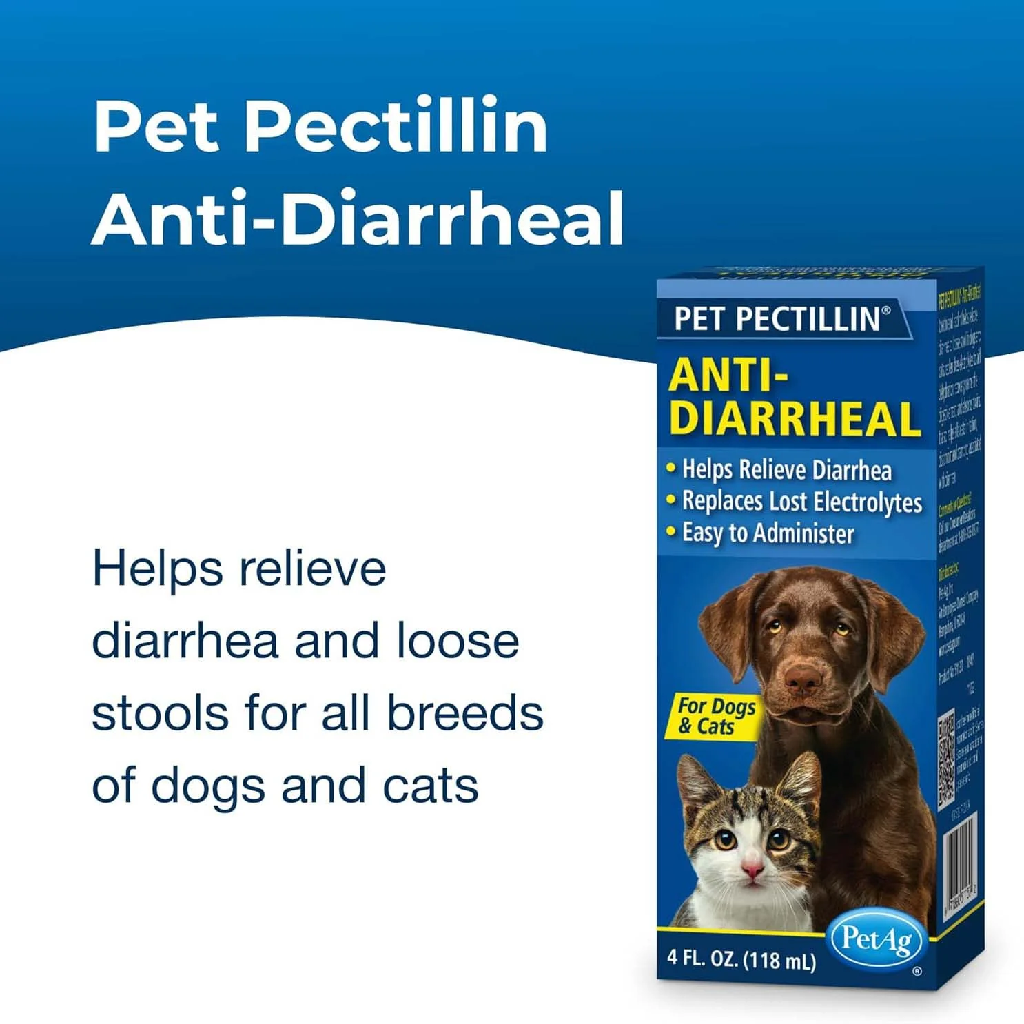 PET Pectillin, 4 oz – Diarrhea Relief for Cats and Dogs with Pectin & Kaolin - Image 2