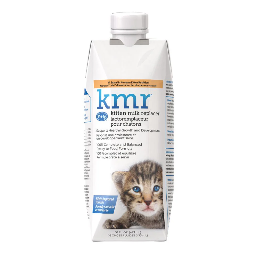 PetAg KMR Kitten Milk Replacer Liquid Supplement, Ready-to-Feed Formula with Vitamins