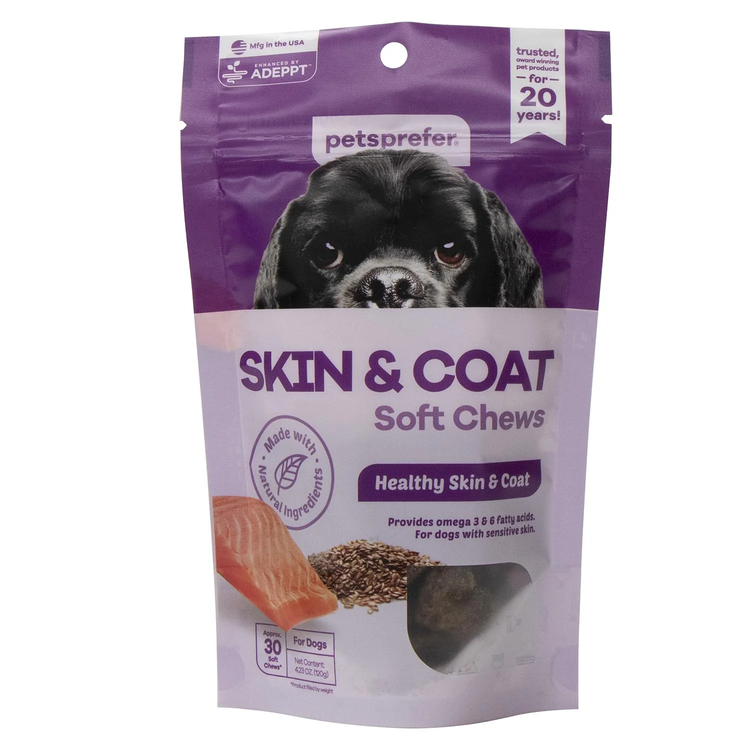 PetsPrefer Skin & Coat Soft Chews with ADEPPT - Image 1