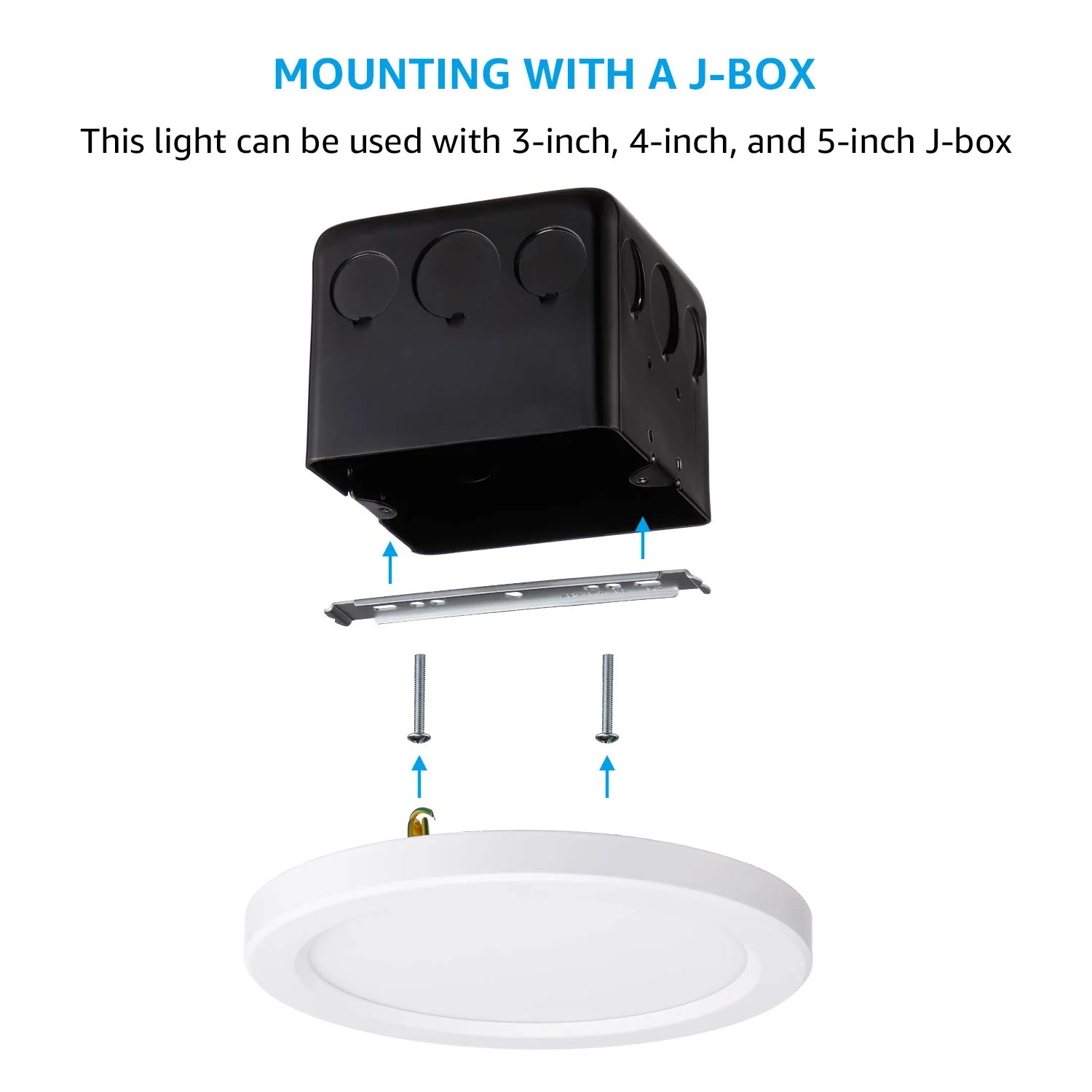 3BRIX 5" 6W LED Surface Mount Round Ceiling Light - 5000K - ETL Listed #490 - Image 3
