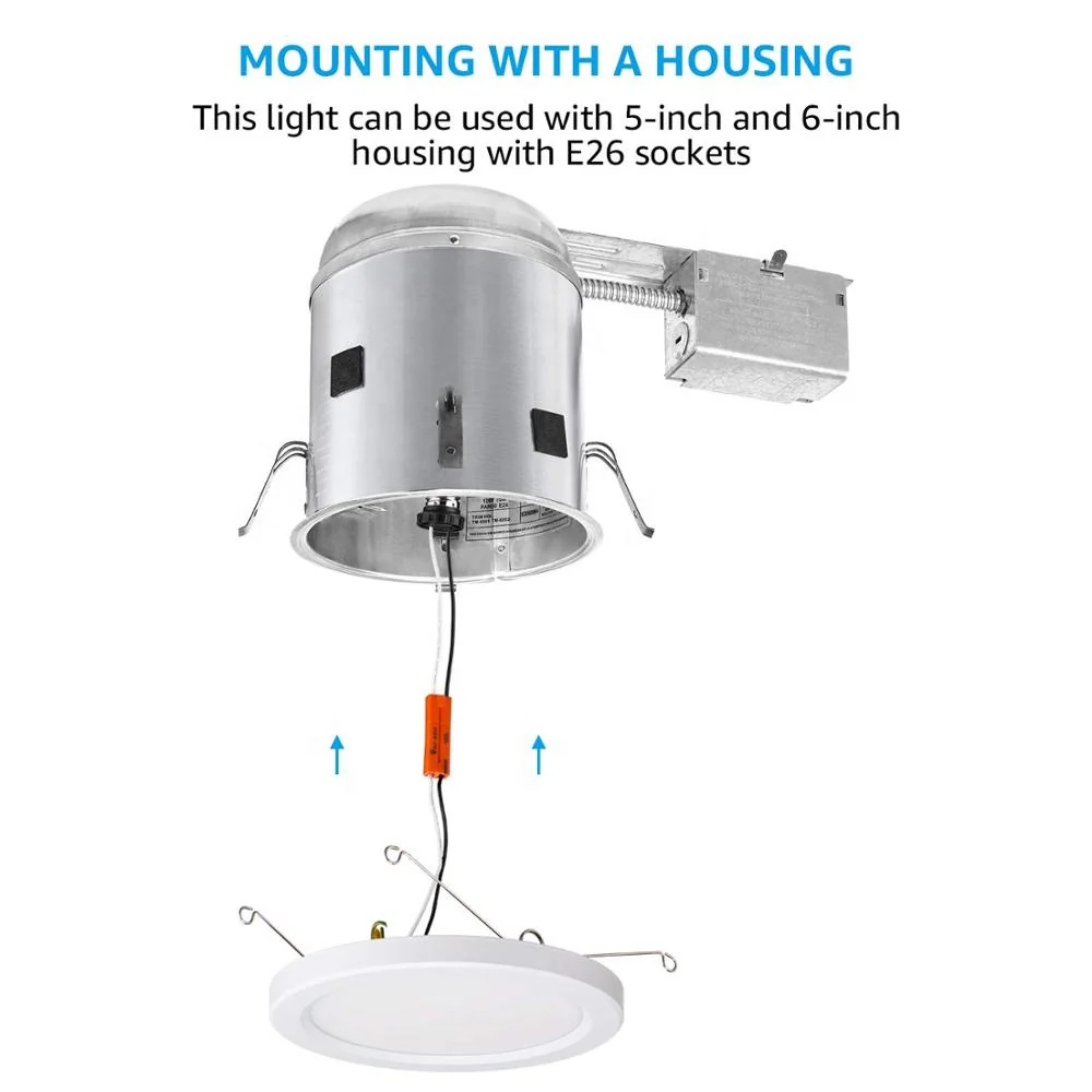3BRIX 5" 6W LED Surface Mount Round Ceiling Light - 5000K - ETL Listed #490 - Image 2