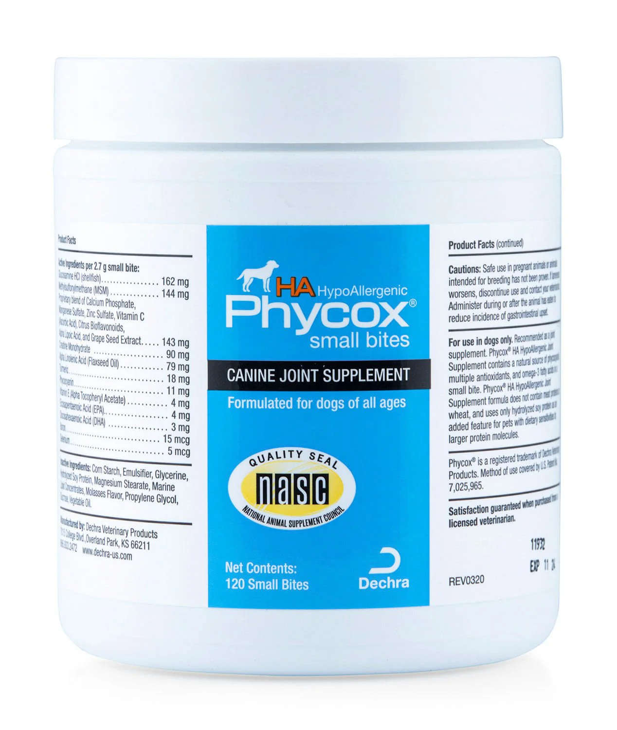Phycox® HA (Hypo-Allergenic) Canine Small Bites, 120 ct - Image 1