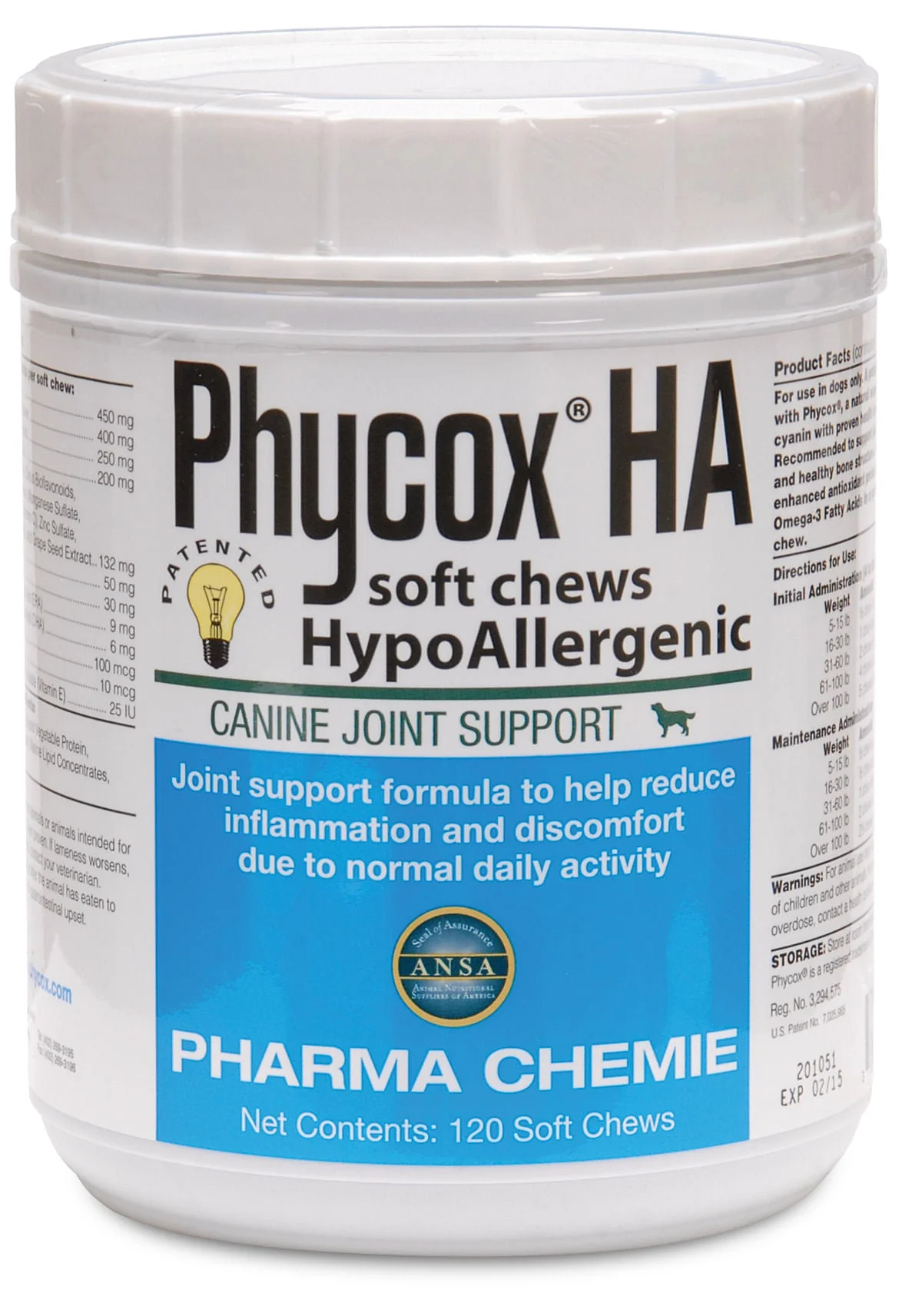 Phycox HA (HypoAllergenic) Canine Joint Support Soft Chews, 120 ct - Image 1