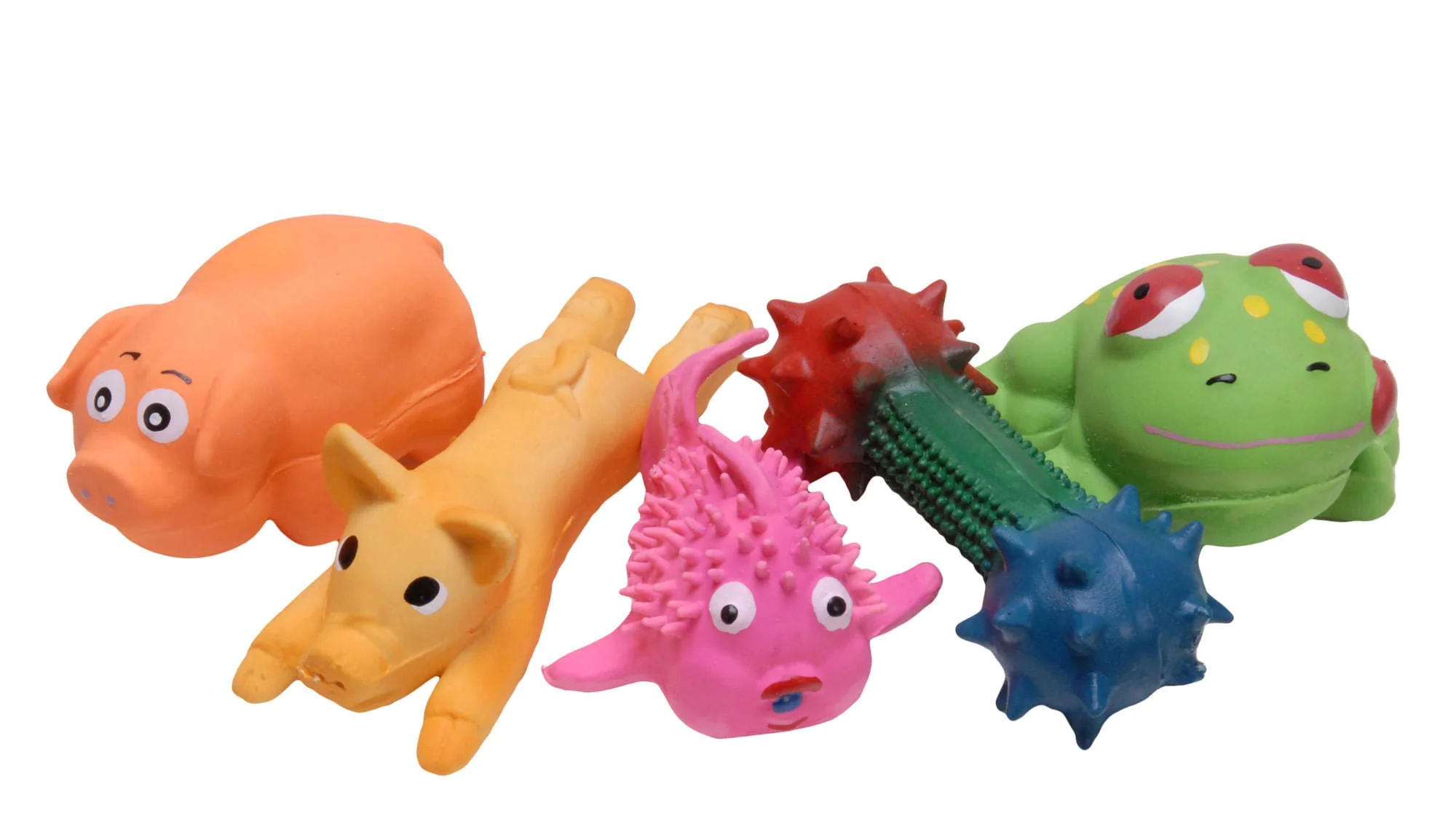 Jeffers Pip Squeaks Latex Dog Toys, Assorted, Each - Image 1