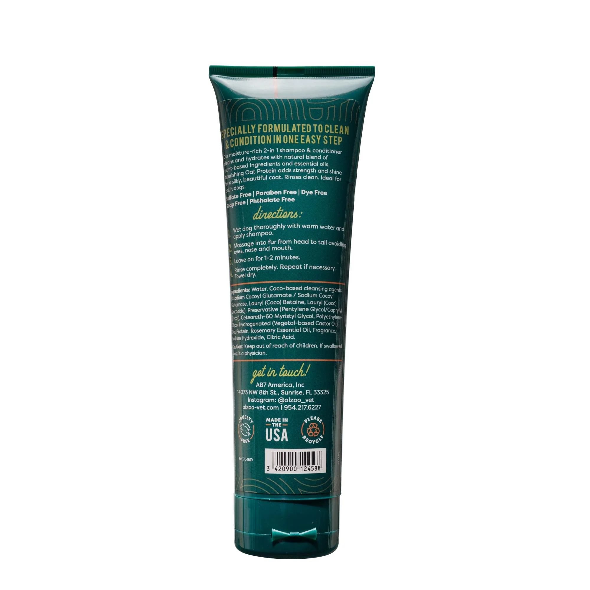Plant-Based 2-in-1 Rosemary Shampoo & Conditioner for Dogs, 8 oz - Image 2