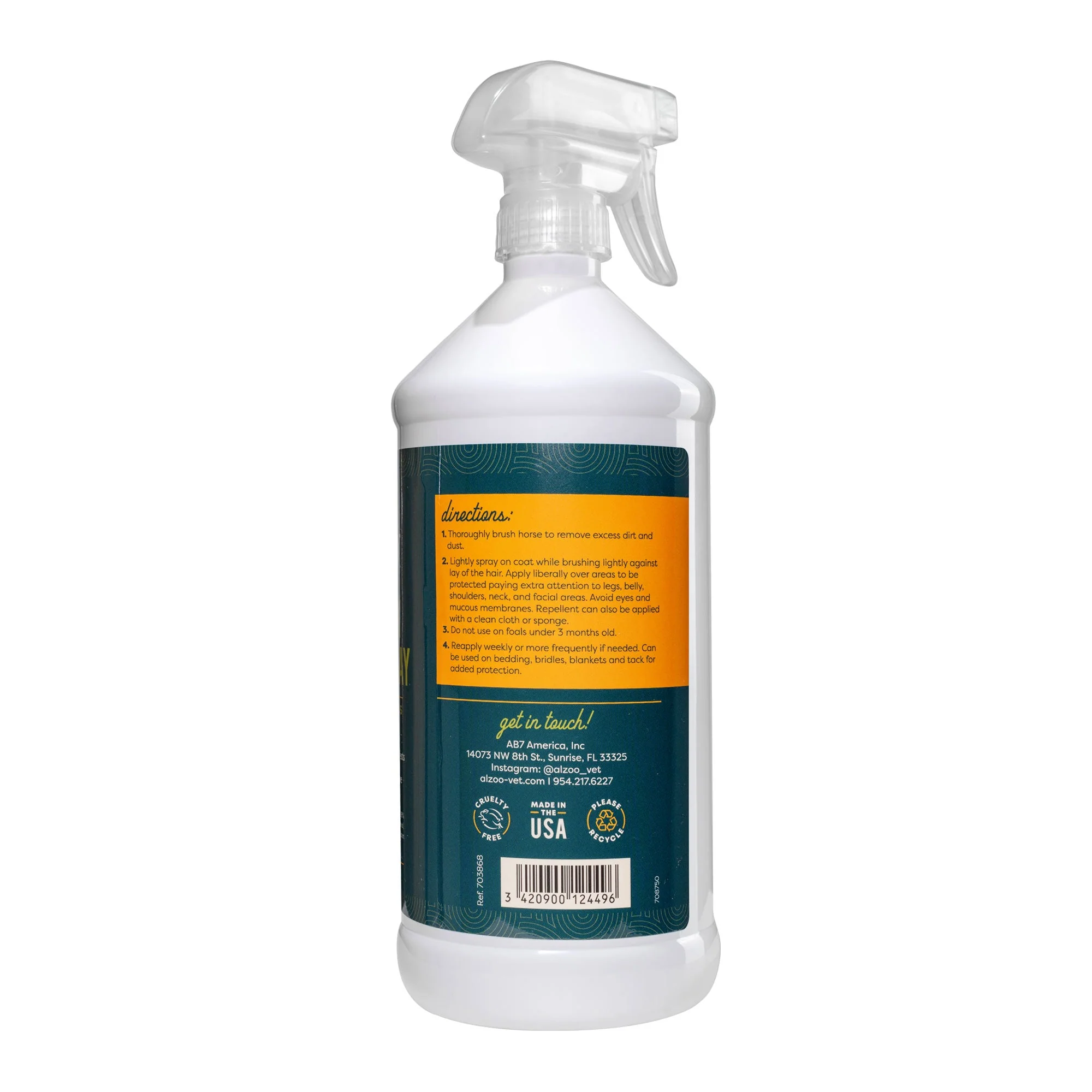 Plant-Based Natural Fly & Tick Horse Spray, 32 oz - Image 3