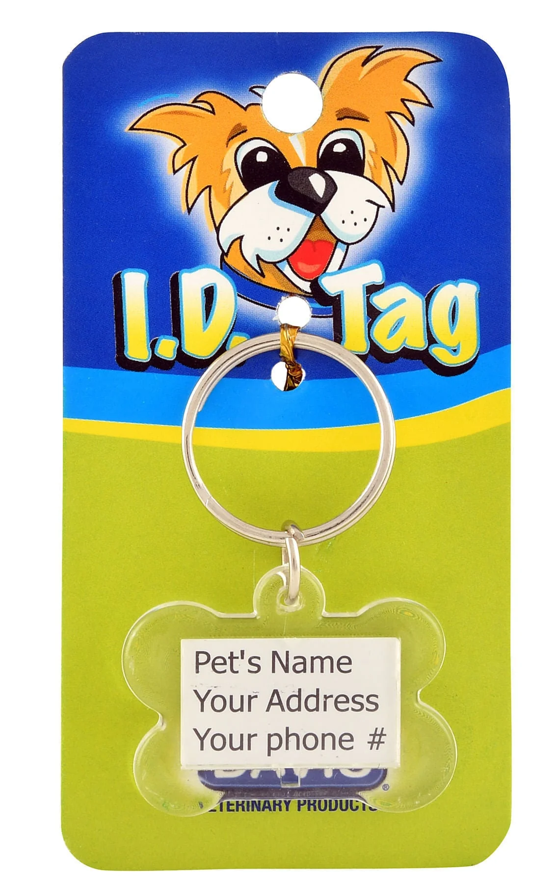 Plastic Bone I.D. Tag, Clear - Image 2