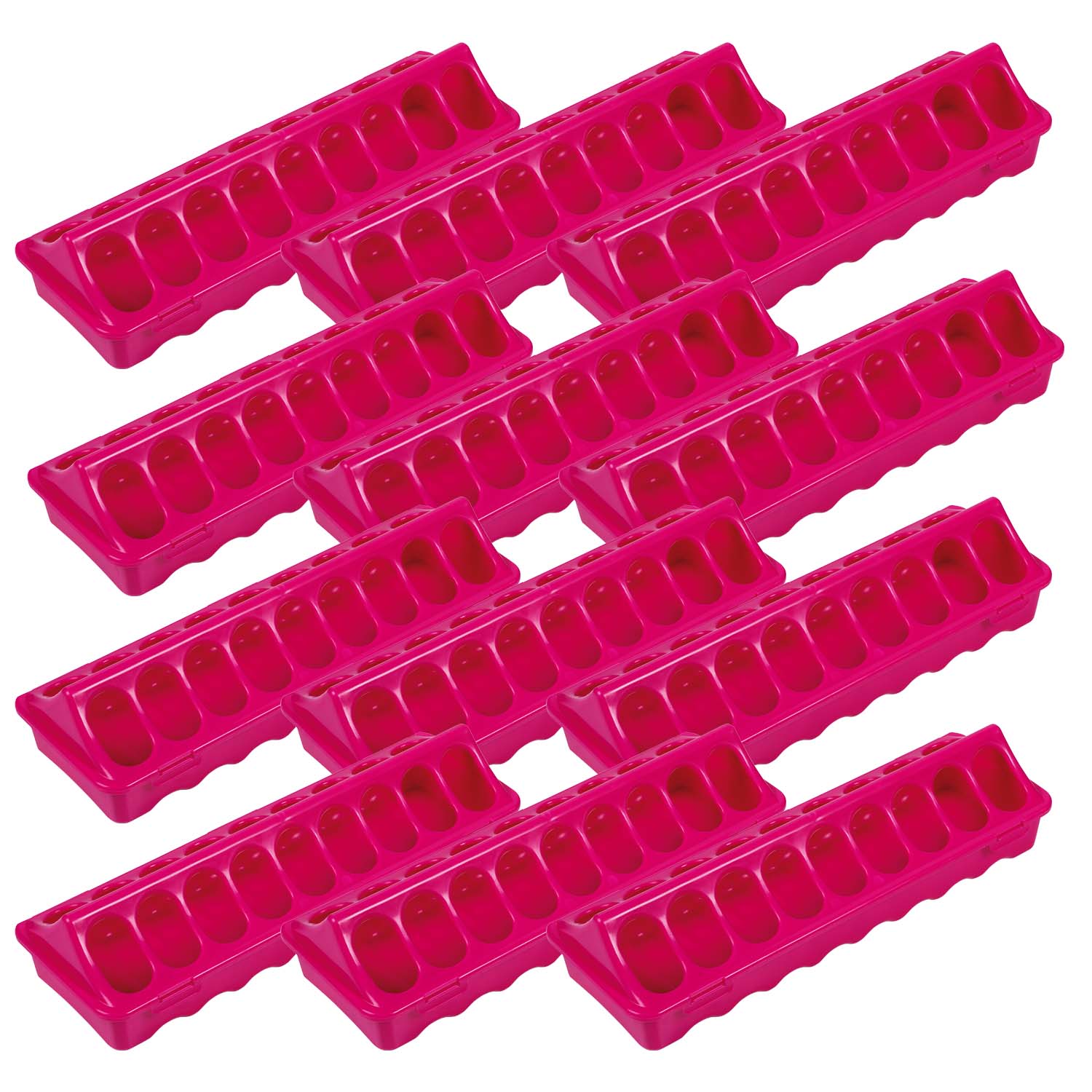 Plastic Ground Chicken Feeder – Chick Feeders, Hinged Lid, Durable Outdoor Poultry Feeder - Image 3