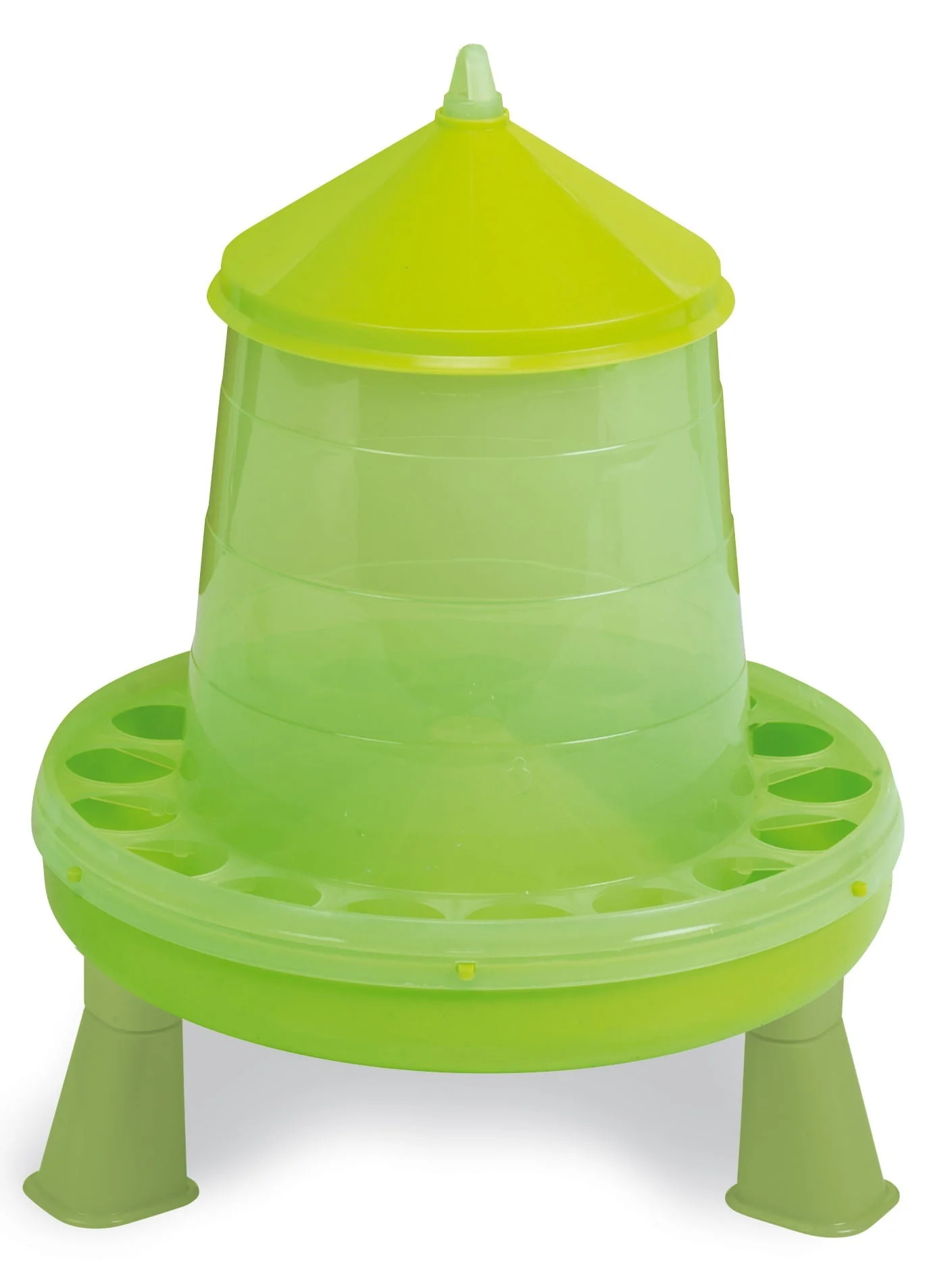Plastic Hanging Chicken Feeder with Legs, 17 lb - Image 1
