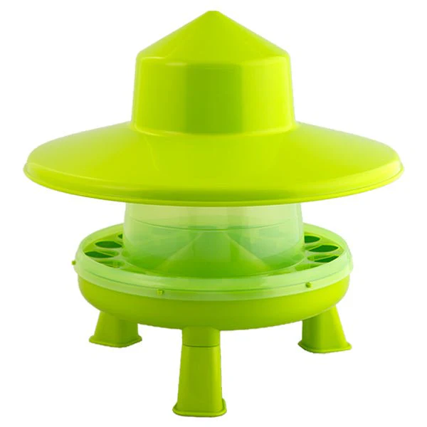 Plastic Poultry Feeder 4 kg with Anti-Waste Ring, Legs & Rain Hat - Image 1