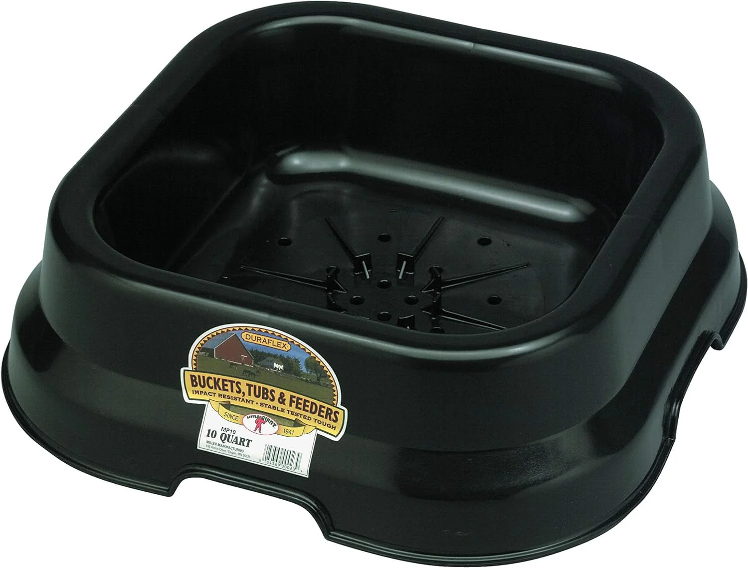 Little Giant Plastic Salt & Mineral Block Pan, 10 qt, Black - Image 1