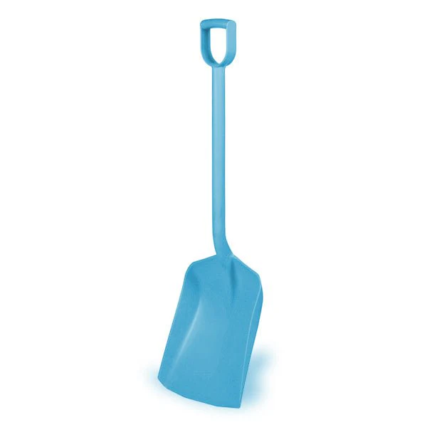 Plastic Shovel with Handle for Feed, Bedding, and Cleanup - Image 1