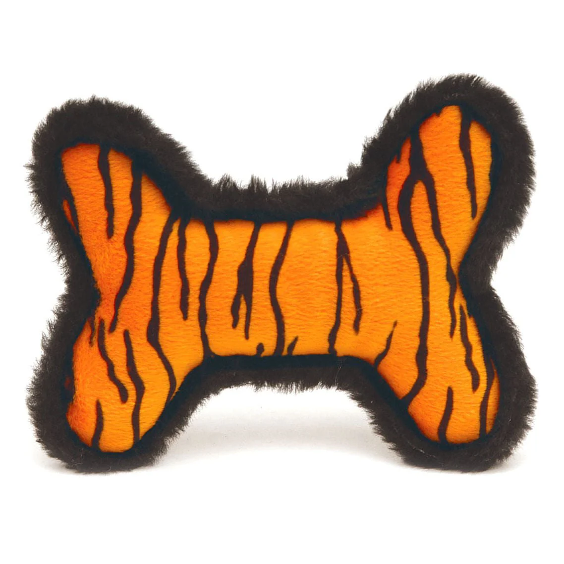 Jeffers Plush Tiger-Skin Bone Squeaky Dog Toy - Image 1