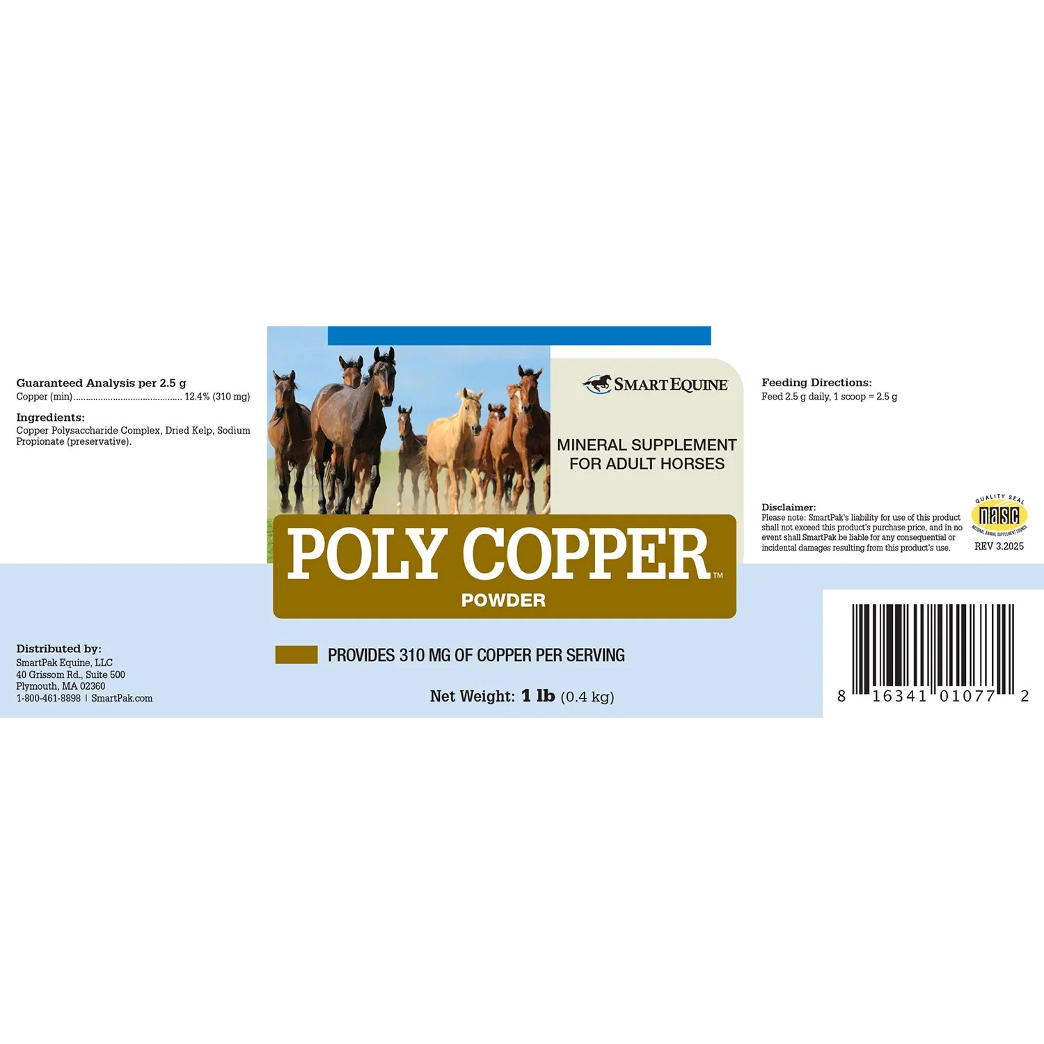 Poly Copper, Mineral Supplement for Horses, Powder - Image 2