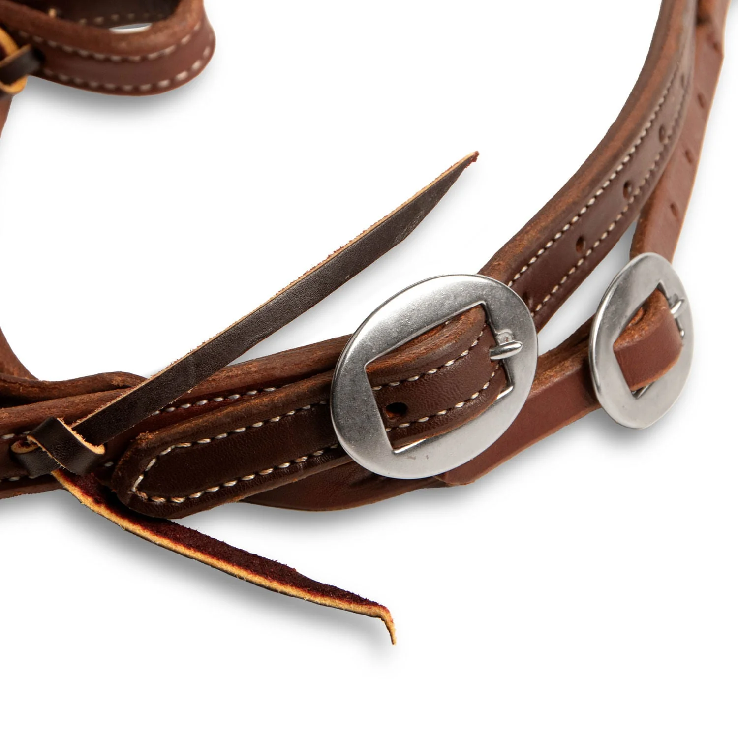 Jeffers Poplar Head Premium Doubled & Stitched Oiled Harness Browband Headstall - Image 2