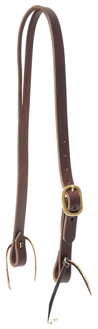 Jeffers Poplar Head Premium Oiled Harness Leather 1"W Split Ear Headstall - Image 1