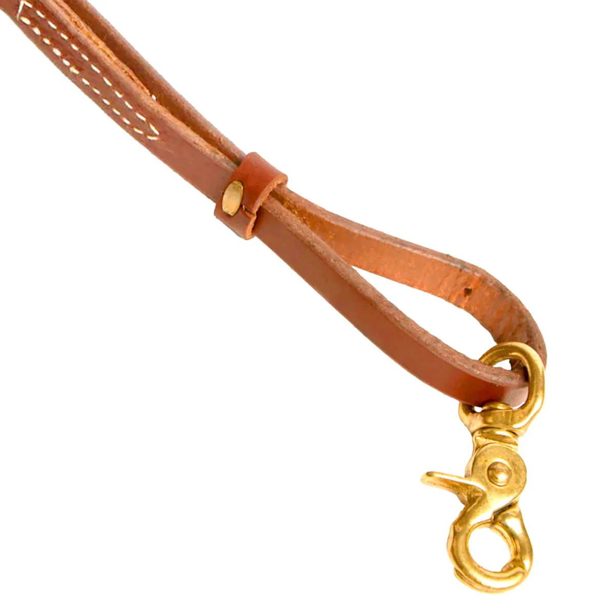 Jeffers Poplar Head Premium Oiled Harness Leather Adjustable Roping Rein - Image 2
