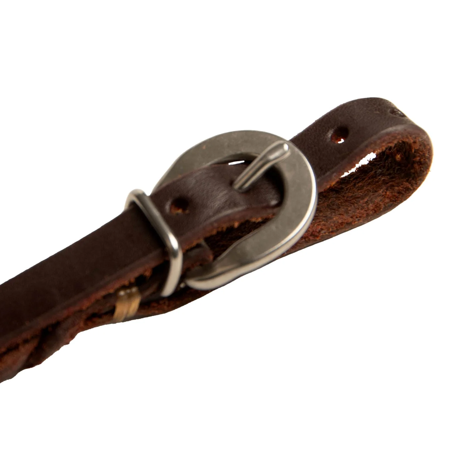 Jeffers Poplar Head Premium Oiled Harness Leather Bleeding Heart Curb Strap - Image 3