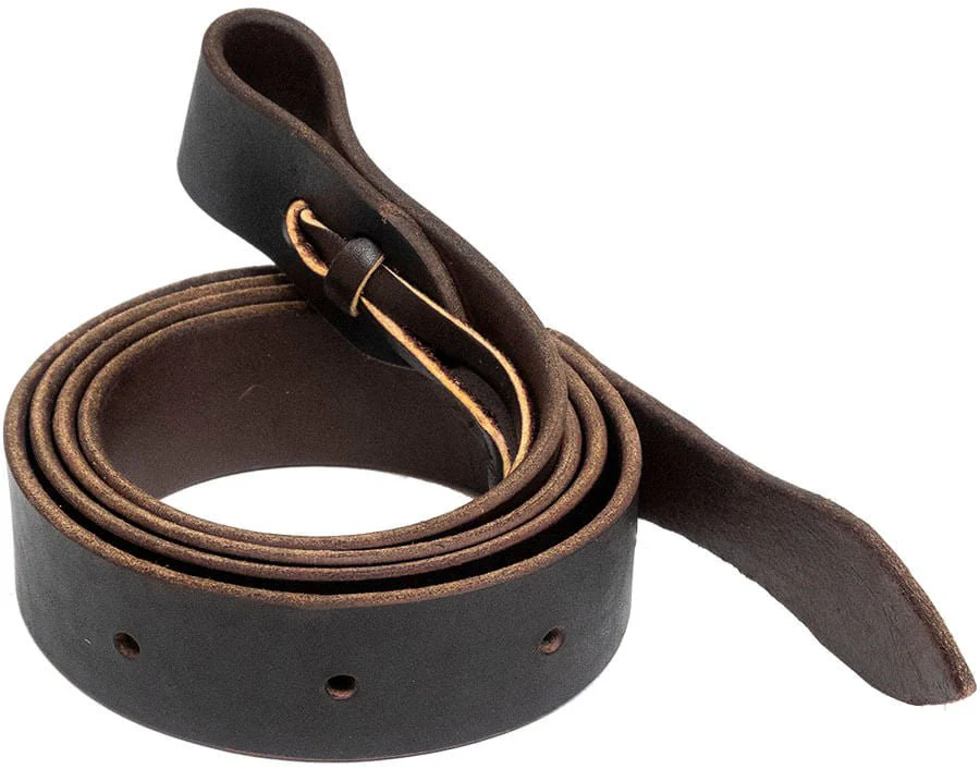 Jeffers Poplar Head Premium Oiled Latigo Leather Cinch Strap - Image 1