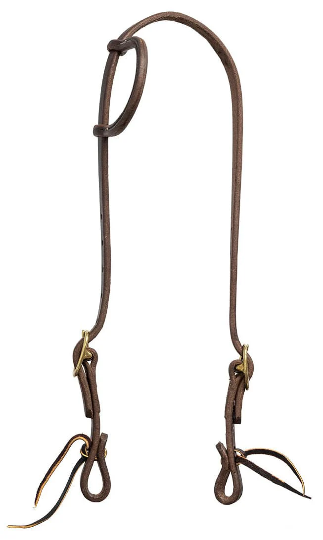 Jeffers Poplar Head Saddlery Oiled Harness Leather One Ear Horse Headstall - Image 1