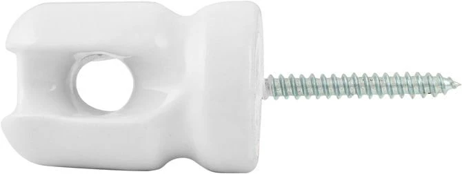 Porcelain Insulator & Lag Bolt Combination, Single