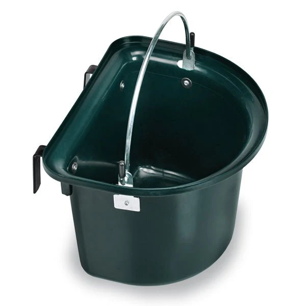 Portable Plastic Horse Manger Feeder with Handle and Hanging Hooks for Hay and Grains