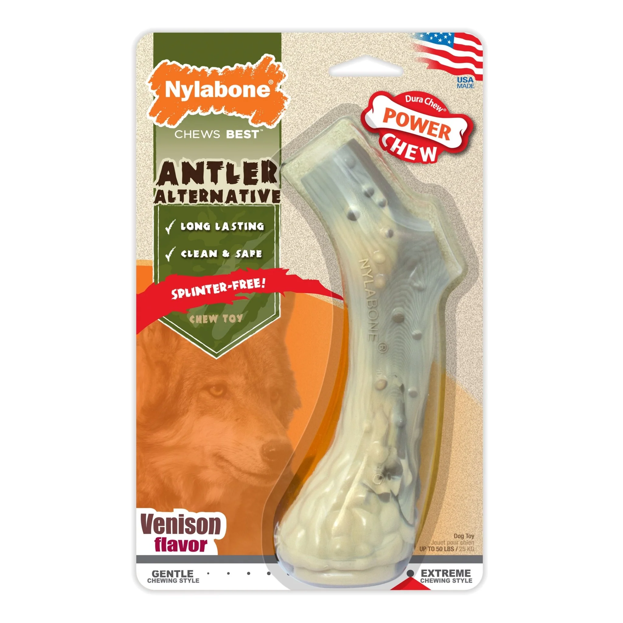 Power Chew Antler, Venison, Large/Giant, Up to 50 lbs - Image 1