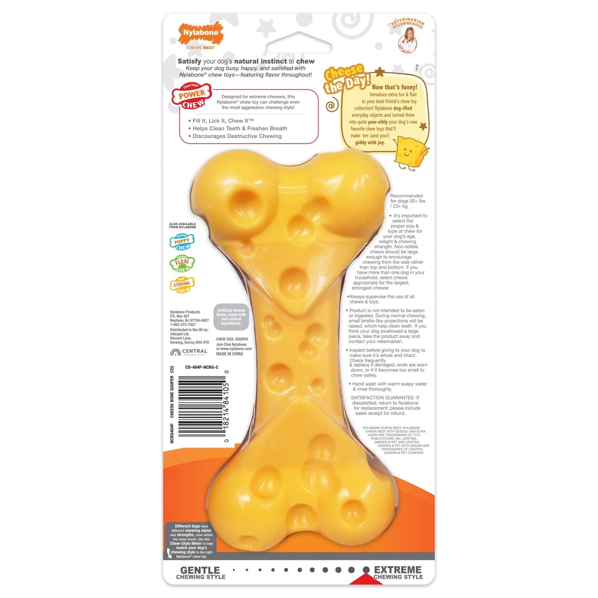 Power Chew Cheese Dog Toy, X-Large/Souper, 50+ lbs - Image 2