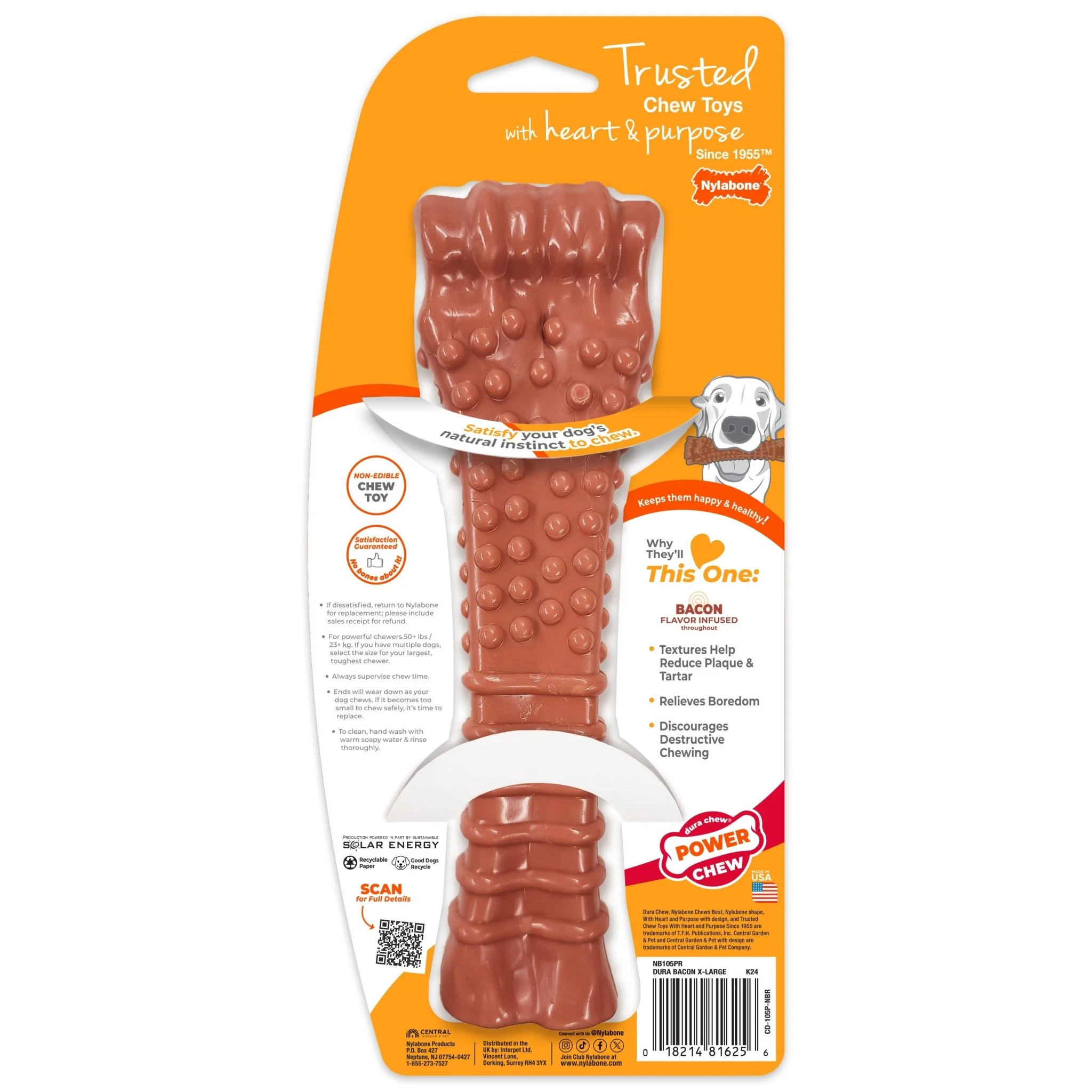 Power Chew Dog Toy, Bacon, X-Large/Souper, 50+ lbs - Image 2